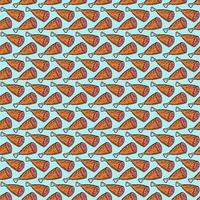 seamless meat pattern. vector doodle illustration with meat icon. pattern with meat