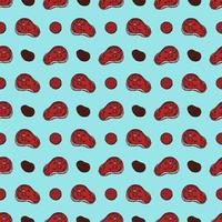 seamless meat pattern vector