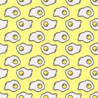 Seamless pattern with egg icons. Colored egg background. Doodle vector illustration with egg icons