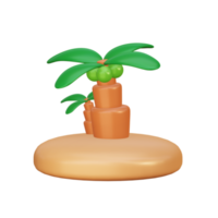 árvore tropical ilustração 3d renderização em 3d