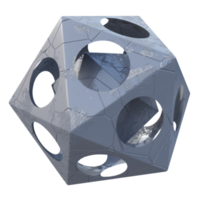 icosahedron abstrakt form 3d illustration png