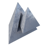 illustration 3d de forme abstraite de tétraèdre png