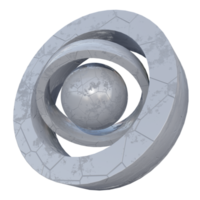 illustrazione 3d di forma astratta dell'anello png