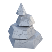 Sechseckige Pyramide abstrakte Form 3D-Darstellung png