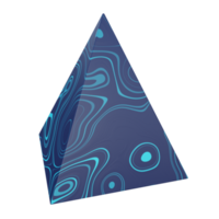 ilustración 3d de forma geométrica de pirámide cuadrada png