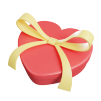 ilustración de icono 3d de caja de regalo png