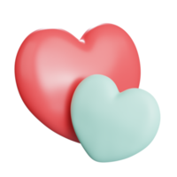 illustrazione dell'icona del cuore 3d png