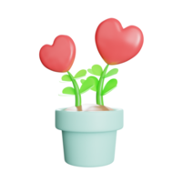 Love Plant 3d Icon Illustration png