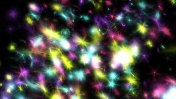 movimento rápido brilho colorido estrela piscando efeito de partícula video