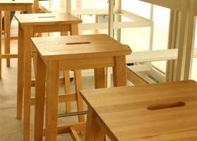 Empty Chair and Table Set ,Cafe restaurant photo