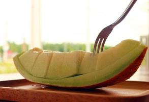 melon on table close-up photo