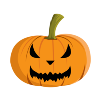 design a lanterna di zucca con una faccia spaventosa per l'evento di halloween. disegno dell'elemento di halloween con la zucca. design lanterna di zucca con un sorriso malvagio su sfondo bianco. png