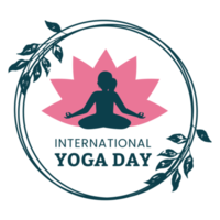 21 June yoga day vector design collection. Beautiful yoga day vector design collection with lotus flower. Women doing yoga vector for international yoga day. png