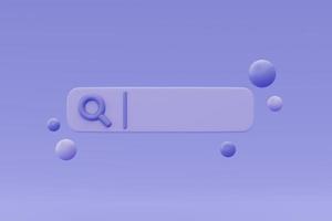 3d purple search bar,Internet window,Creative business concept,minimal style,3d rendering. photo