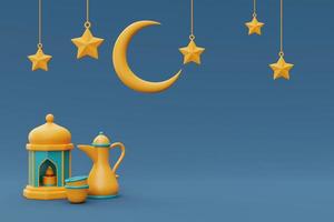 3d ramadan greetings,Islamic holiday, Raya Hari, Eid al Adha, 3d rendering. photo