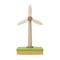 3d wind turbine,Alternative source of electricity concept,eco friendly,clean energy,3d rendering. photo