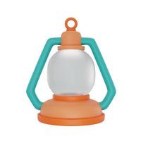 camping lantern isolated on light background,Camping equipment,summer camp concept,3d rendering. photo