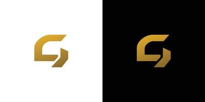 moderno y atractivo diseño de logotipo de iniciales de letra g 3 vector