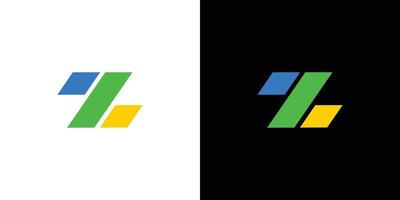 diseño moderno y colorido del logotipo de las iniciales de la letra z vector