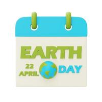 Happy earth day with World globe,World environment day,3d rendering. photo