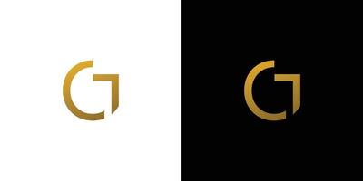 moderno y atractivo diseño de logotipo de iniciales de letra g 7 vector