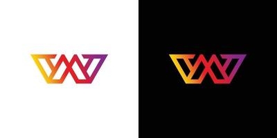 diseño de logotipo de iniciales wm moderno y elegante vector