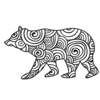 icono de oso contorno de línea delgada símbolo de oso lineal png