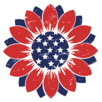 Sunflower USA flag America design png