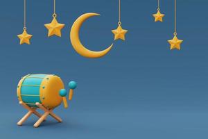 3d ramadan greetings,Islamic holiday, Raya Hari, Eid al Adha, 3d rendering. photo