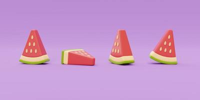 Colorful inflatable ring and display with balloon text of summer on purple background, Summer time concept, 3d rendering. photo
