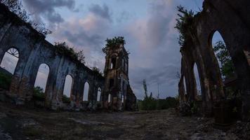 Timelapse abandoned Church of the Sacred Heart of Jesus. video