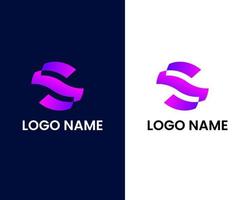 plantilla de diseño de logotipo moderno de letra o y s vector