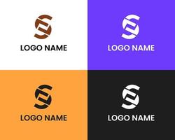 letter s and f logo design template vector