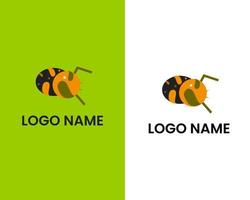 plantilla de diseño de logotipo creativo de abeja vector