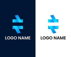 plantilla de diseño de logotipo moderno letra h y s vector