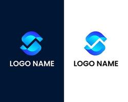 plantilla de diseño de logotipo moderno letra s vector