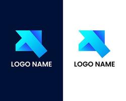 plantilla de diseño de logotipo moderno letra y vector