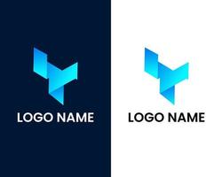 plantilla de diseño de logotipo moderno letra y vector