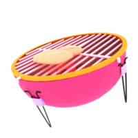 3d illustration grill pan png