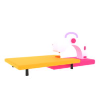 3d illustration sewing machine png