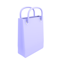 icono de comercio electrónico rectángulo bolsas de compras ilustración 3d