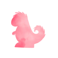 Dinosaur silhouette watercolour pink colours png