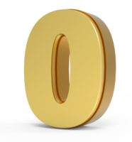 Number 0 gold png