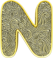 3D art font of N png