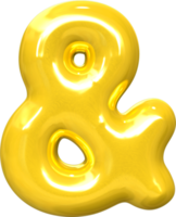 Golden 3d meilleur rendu forme de symbole