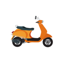 moto classique orange png