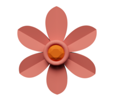 elemento de design renderização 3d do conceito minimalista de pingente de flor