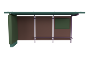 abstrakt designelement 3d rendering av busshållplats minimalistiskt koncept png