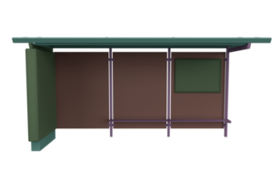 élément de conception abstraite rendu 3d du concept minimaliste d'arrêt de bus png