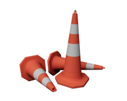 Abstract design element 3d render of Traffic Cone Minimalist concept png